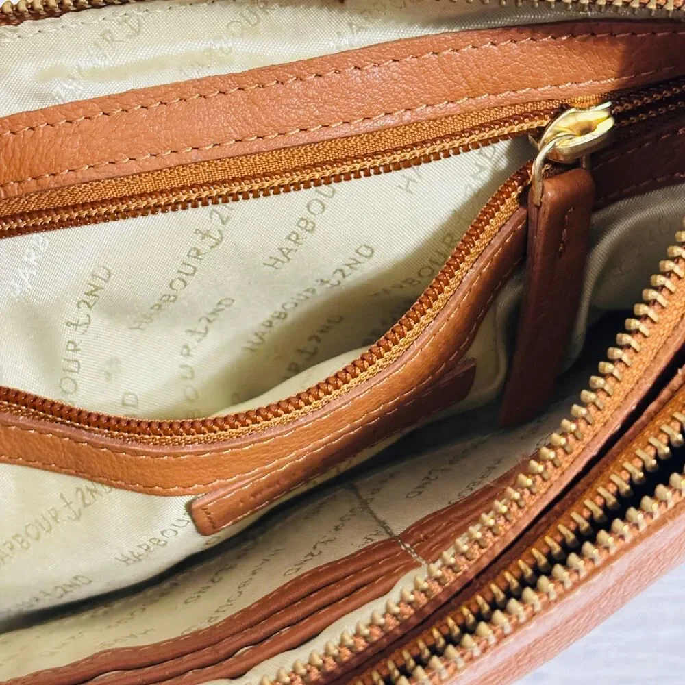 Harbour 2nd Leather Clutch Wristlet Gold Buckle